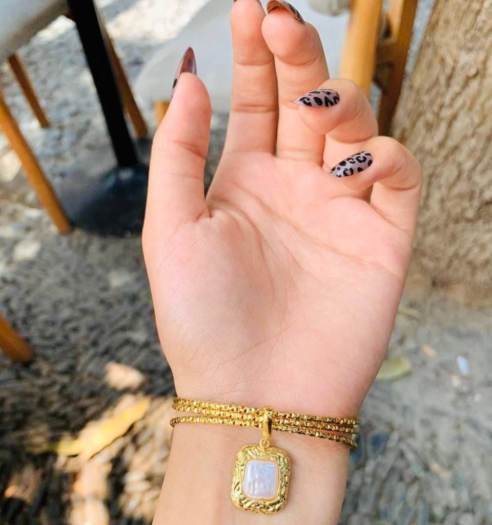 3 layers Bracelet stainless steel pure